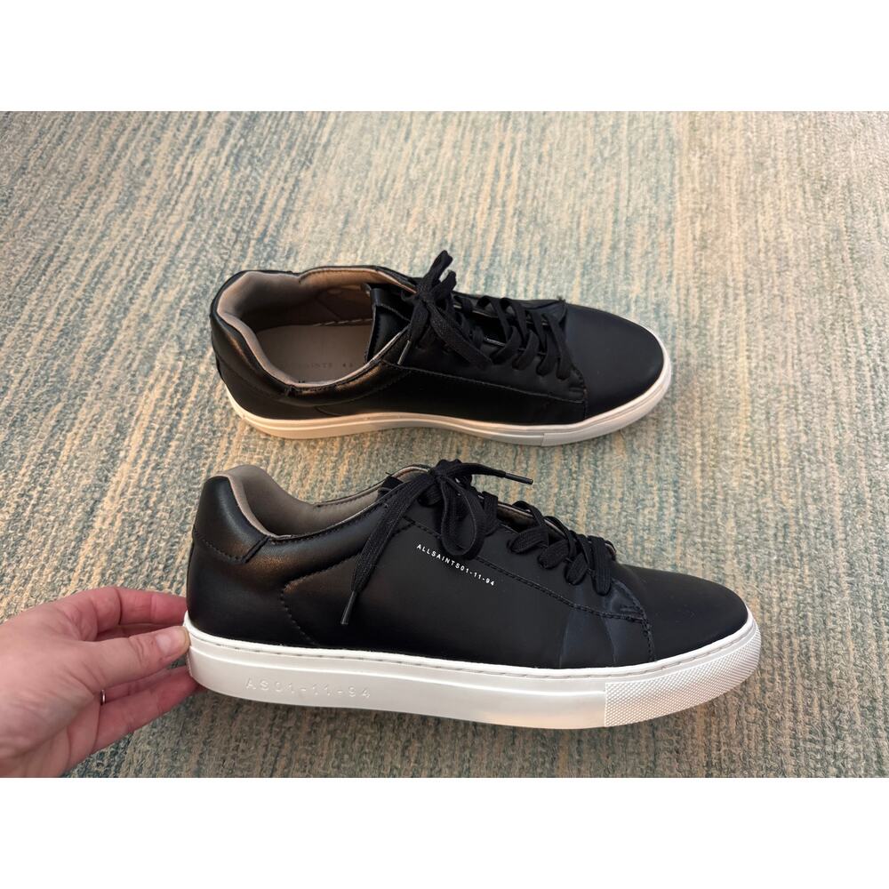 Allsaints Black Leather Sneakers